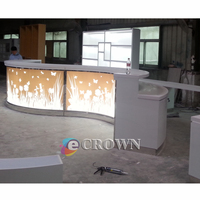 Competitive Strip Information Desk Register Table Shop Design Sex Brothel Register Table Luxury Design Mdf Interior Registration OEM