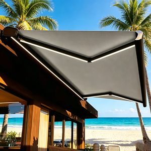 Toldo Retráctil <span class=keywords><strong>de</strong></span> Poliéster Resistente al Agua y a los Rayos UV con Brazo Plegable <span class=keywords><strong>de</strong></span> Aluminio <span class=keywords><strong>de</strong></span> Alta Resistencia <span class=keywords><strong>para</strong></span> Ventanas, Terrazas y Villas - Product Image 1