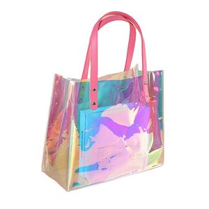 プロモーション カスタムバッグ ホログラフィック 透明ハンドバッグ ホットセール ホログラム ショッピングバッグ - Product Image 1