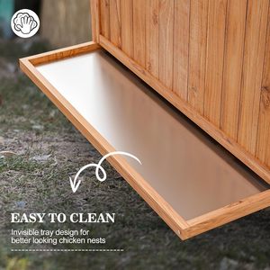 Équipement de volaille en bois poulailler en bois canard maison avec plateau coulissant nichoir portes verrouillables petite Cage étanche - Product Image 5