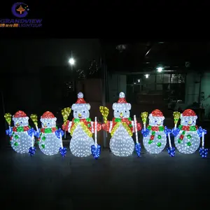 Наружный водонепроницаемый светодиодный светильник со снеговиком на заказ для Рождественского украшения
