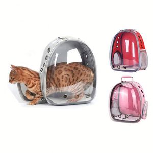 Mochila transportadora de mascotas plegable, nueva, transparente, creativa, para perros y gatos, para llevar en el pecho o al hombro. - Product Image 3