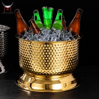 Usine martelé refroidisseur acier inoxydable boisson baignoire seau à Champagne mariages de luxe famille fête d'affaires grand seau à glace