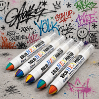 Marqueur de peinture solide permanent SD015, 6 couleurs mélangées, pointe hexagonale de 5 mm, pour peinture murale, graffiti, bricolage, stylo de signature – Vente en gros usine OEM