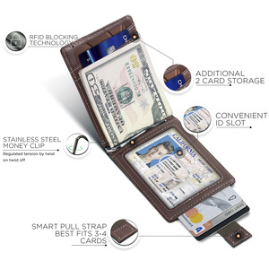 Men's <b>RFID</b> <b>Blocking</b> Leather Credit Card <b>Wallet</b> Slim Minimalist Design for Everyday Use - Product Image 3