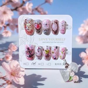 U&ME Cosmetics Ongles à presser motif lapin mignon conte de fées, Gel UV, Sweet Dream, 10 faux ongles, Vente en gros - Product Image 1