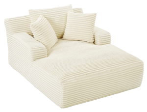 Chaise longue surdimensionnée en velours côtelé pour intérieur, canapé-lit moderne rembourré, sans assemblage, confortable pour salon et bureau - Product Image 4