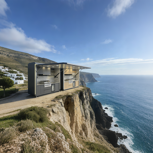 <span class=keywords><strong>Cocina</strong></span> Exterior Resistente a la Oxidación con Cobertizo de Textura Metálica, <span class=keywords><strong>Cocina</strong></span> Exterior con Puerta Eléctrica para Patio - Product Image 5