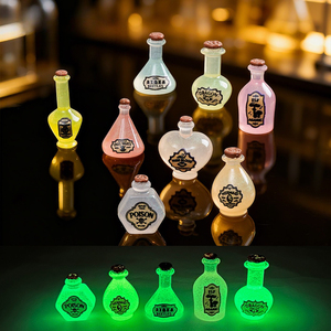 Mini Botella de Poción Luminosa de Resina al por Mayor, Decoración en Miniatura para Micropaisajes y Jardines de Hadas - Product Image 1