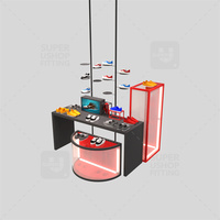 Étagère rotative pour chaussures en métal sur mesure, design mural pour magasin, présentoir de chaussures LED pour magasin de détail