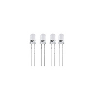 Juhong IR333-Apeak LED infrarouge multi-longueurs d'onde à flux intense, pas de filtre, espacement des broches 2,54 mm, conducteur à fil doré 5 mm, 1000 pièces, fumée, dimmable