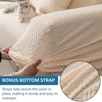 Housses de Canapé Extensibles Lavables en Chenille Imprimée Personnalisée, Style Minimaliste Nordique, pour Canapés Sectionnels - Vente en Gros