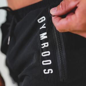 Rahat çabuk kuruyan kısa Joggers erkekler nefes pamuklu erkek Casual Jogger Zip cep dokuma erkek şort spor - Product Image 3