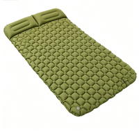 Matelas de couchage double gonflable avec oreillers pour couples, camping en plein air