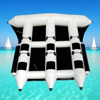 Équipement de jeu aquatique en gros Bateau de pêche volant gonflable personnalisé Jeu adulte PVC gonflable Poisson-banane