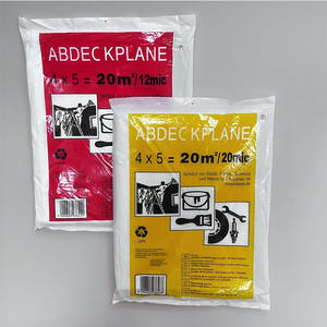 Bâche en plastique 9x12 pieds, feuille de plastique pour la peinture, anti-poussière, résistante aux déchirures, bâche en plastique pour peintres, tissu de protection pour meubles - Product Image 5