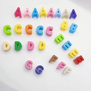Chunky acrilico lettera perline in plastica per vari distanziatore di colore misto numero fai da te perline per creare collana e bracciale - Product Image 6