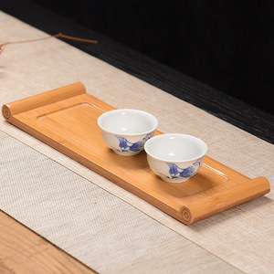Bamboo Tea Tray Set Rectangular Dry Brewing Tray With <b>Teacups</b> For Tea Ceremony Household Use - Product Image 3