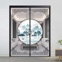 Cloisons décoratives artistiques en verre coloré modernes avec isolation thermique pour une utilisation en intérieur dans les hôtels, les villas et les lieux haut de gamme