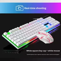 Nouvel ensemble clavier et souris filaire USB G21B lumineux pour jeux PC - Équipement de gaming transfrontalier
