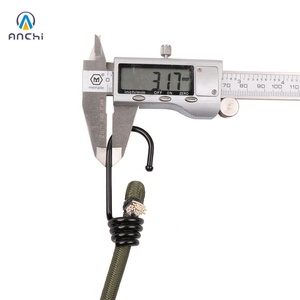 Cordon <span class=keywords><strong>élastique</strong></span> de 80 cm, <span class=keywords><strong>8</strong></span> <span class=keywords><strong>mm</strong></span>, vert armée, avec crochets en acier - Product Image 3