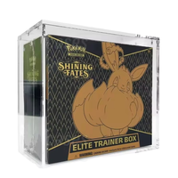 Boîte de présentation en acrylique transparente amovible et écologique avec couvercle magnétique pour Pokémon ETB Plus