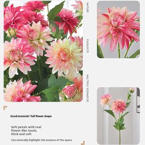 Flores de Dalia simuladas de aspecto realista de alta calidad fáciles de cuidar con tallos de alta calidad para exhibición - Product Image 3