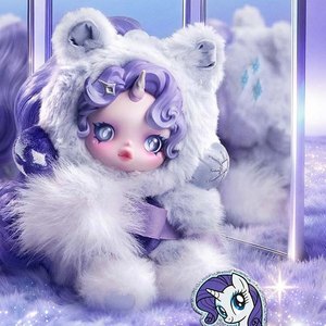 POPMART SkullPanda petit cheval arc-en-ciel court peluche poupée pendentif 11-30CM aveugle boîte cocon reine - Product Image 4