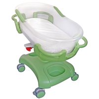 Lit de bébé de luxe réglable en hauteur et en angle par vérin à gaz / Chariot d'hôpital en ABS écologique pour nouveau-né