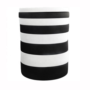 Rollo duradero ecológico, bandas elásticas de ganchillo en espiga blanca y negra (poliéster/seda de látex) para prendas, zapatos, hogar - Product Image 2