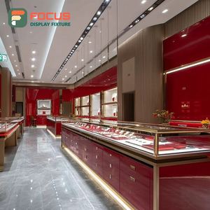 Vitrina de Exhibición de Joyería de Lujo con Marco de Madera, Mostrador de Exhibición para Tiendas de Marca - Product Image 2