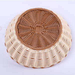 Cesta de Mimbre Sintético Tejida a Mano, Cesta para Almacenar Frutas y Verduras, Tecnología de Tejido Originaria de Linyi - Product Image 2
