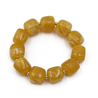 Bracelet de perles pour femmes, perles acryliques aux couleurs vibrantes, bracelet extensible élastique, bracelets épais, bijoux bohèmes pour l'été, la plage et les vacances