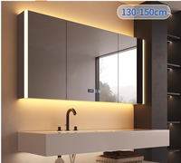 Keluarga Modern Cerdas LED Sensor gerak aluminium kamar mandi cermin kabinet tahan air-untuk Hotel