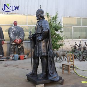 カスタマイズされた記念等身大の庭の装飾ギリシャ古代黒色ブロンズ戦士像販売風水 - Product Image 3