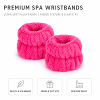 En gros, Bandeau absorbant en microfibre pour le nettoyage du visage et le démaquillage, avec logo personnalisé, réutilisable, OEM ODM