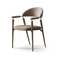 Fauteuil de réception moderne pour café, fauteuil italien de luxe léger, chaise de salle à manger haut de gamme pour la maison