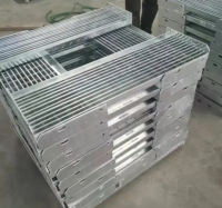 Marches d'escalier en acier robuste galvanisé antidérapant pour escaliers intérieurs/extérieurs, sur mesure, directement de l'usine chinoise