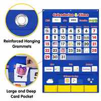 Tableau de calendrier météo personnalisable en tissu polyester 420D avec logo, pour l'organisation en classe, 149 pièces, OEM/ODM