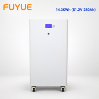 Batterie LiFePO4 48V 16kWh 15kWh à décharge profonde pour stockage solaire domestique, système d'alimentation hybride hors réseau ESS, système de secours mural