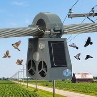 Répulsif à ultrasons intelligent pour oiseaux, alimenté par énergie solaire, étanche, écologique, technologie sonore et lumineuse, matériau ABS, durée de vie 3-5 ans