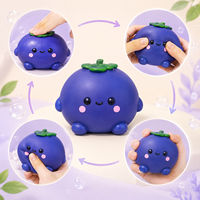 Mainan Squishy Blueberry Kawaii Slow Rebound Penghilang Stres Dekompresi Hadiah Ulang Tahun Pengisi Keranjang Paskah Dekorasi Meja Liburan
