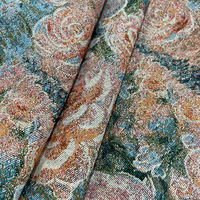 Tissu jacquard floral tissé, tapisserie textile pour vêtements, décoration intérieure, sacs |   Taille personnalisable 330 g/m²