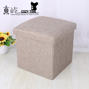 Dongyi Nhà Máy Giá Linen Kids Có Thể Gập Lại Lưu Trữ Ottoman Phân - Product Image 4