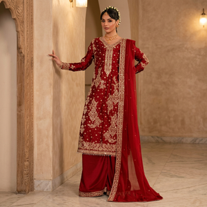 Nuevo Conjunto de Top, Pantalón Plazzo y Dupatta de Encaje con Lentejuelas y Remaches de Hilo de Seda Romana para Mujer, Estilo Fiesta TENNECY, para Todas las Temporadas - Product Image 1