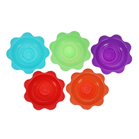 Tasses de glace pilées en forme de fleur colorée de 4oz tasses de cône de neige en plastique