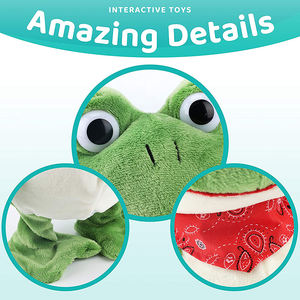 Rana elettrica della <span class=keywords><strong>peluche</strong></span> sveglia farcita giocattolo elettrico della rana di conversazione della <span class=keywords><strong>peluche</strong></span> sveglia di camminata e di Dancing verde - Product Image 3