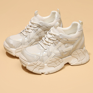 Baskets pour femmes Nouveaux styles Printemps-Automne 2026 Chaussures décontractées pour femmes de petite taille Semelles épaisses Rehaussantes Style athlétique tendance - Product Image 3