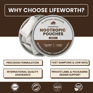 Bolsitas Nootrópicas Gratuitas Lifeworth (Café) - Bolsitas Nootrópicas con Alfa <span class=keywords><strong>GPC</strong></span>, L-Tirosina y L-Teanina - Product Image 2