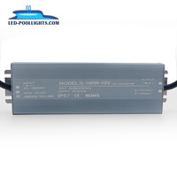 Alimentation IP67 AC110V AC220V pour driver LED DC 12V/24V 15W-300W, transformateur DC pour éclairage de piscine